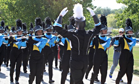 The GHS Marching Band filled the streets with music as it performed in the Oct. 4. Homecoming parade.