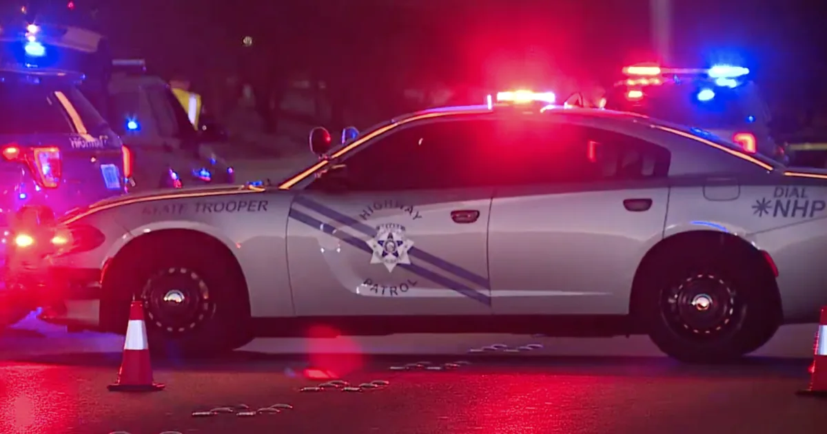 Police investigate a fatal pedestrian crash on Lake Mead Boulevard in Las Vegas